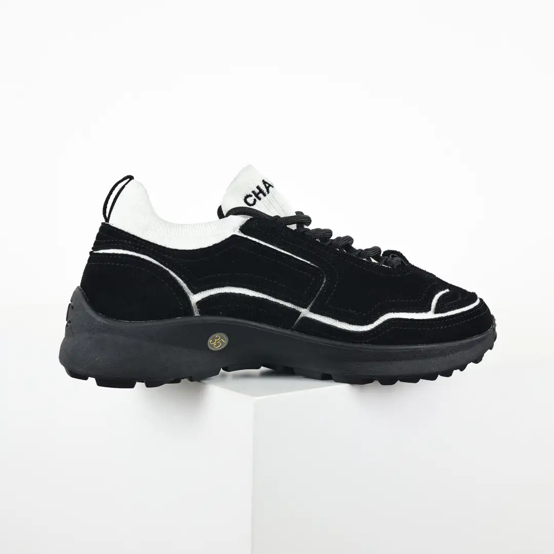 Chanel 26A Black Suede Sneakers - Image 1