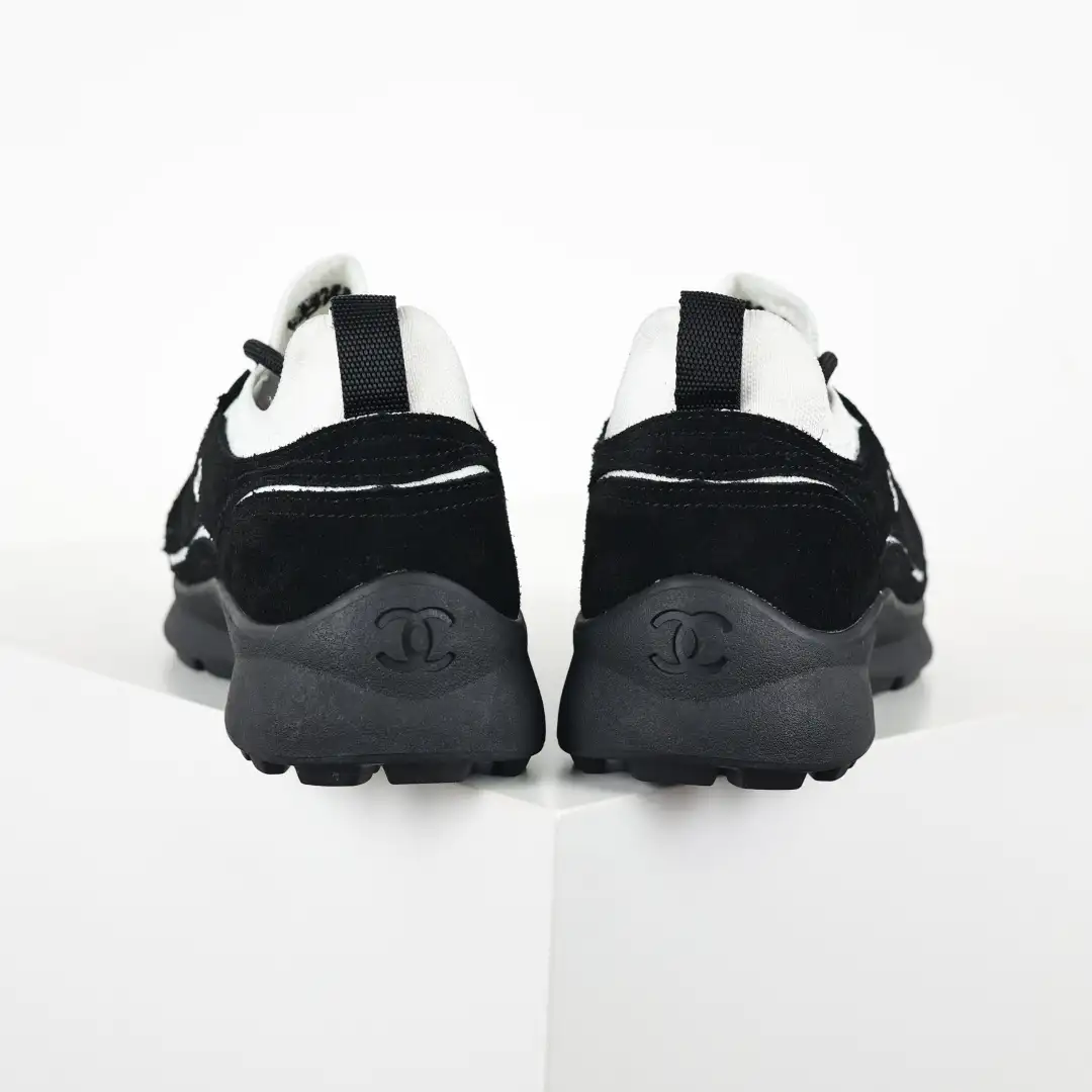 Chanel 26A Black Suede Sneakers - Image 4