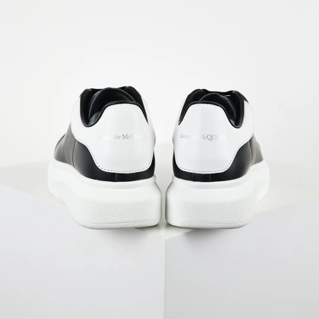 Alexander McQueen Black/White Heel Sneakers - Image 8