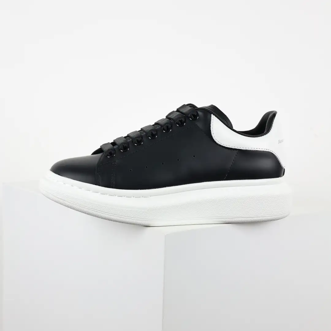 Alexander McQueen Black/White Heel Sneakers - Image 6