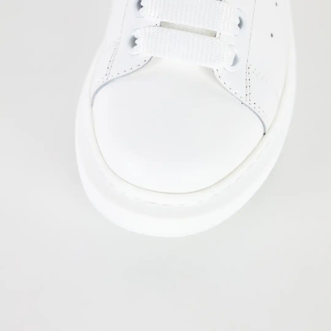 Alexander McQueen White/Silver Rhinestone Sneakers - Image 4