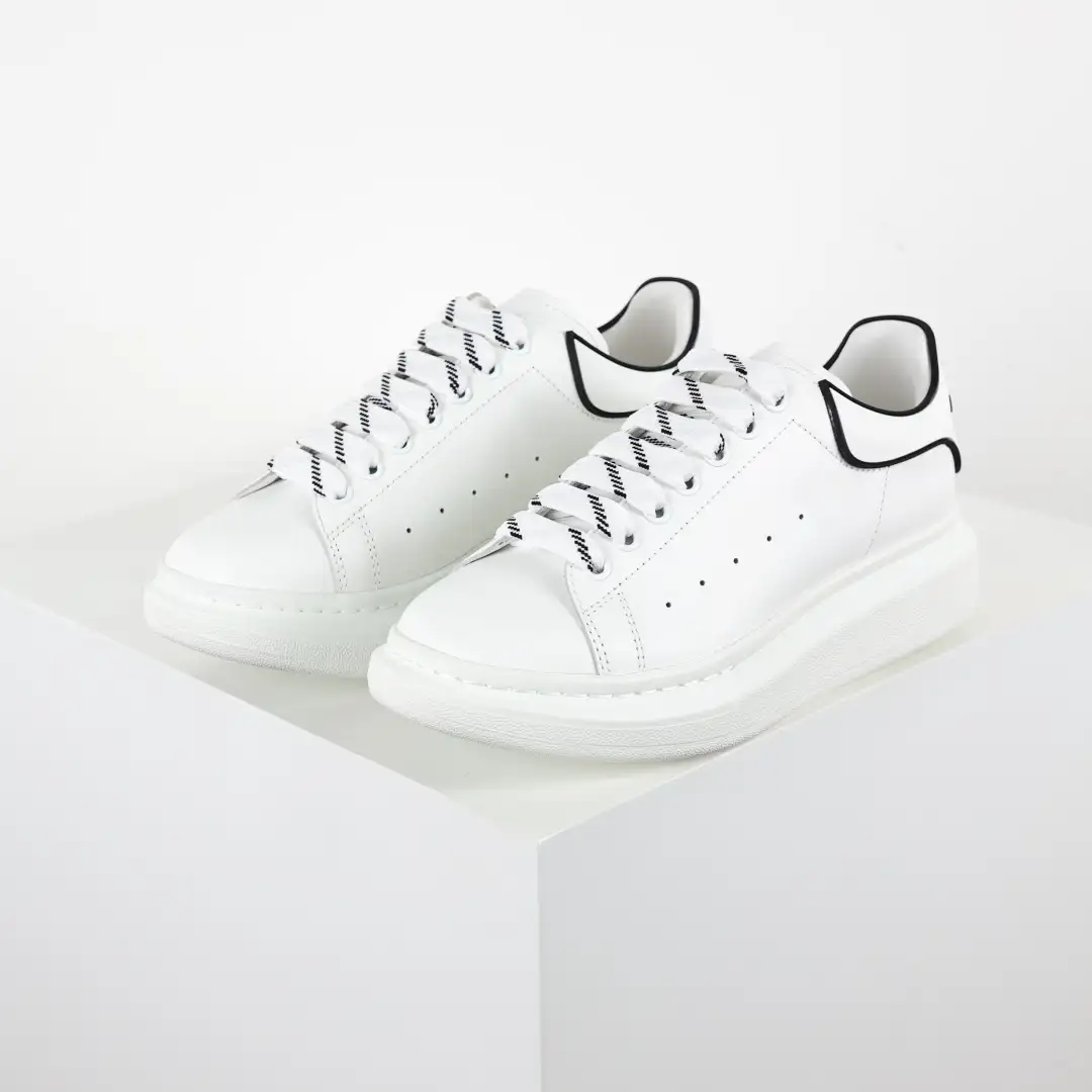Alexander McQueen White/Black Trim Sneakers - Image 3