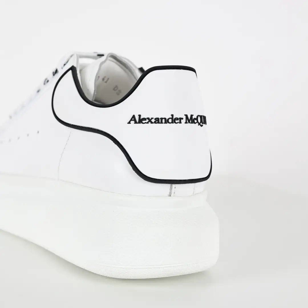 Alexander McQueen White/Black Trim Sneakers - Image 6