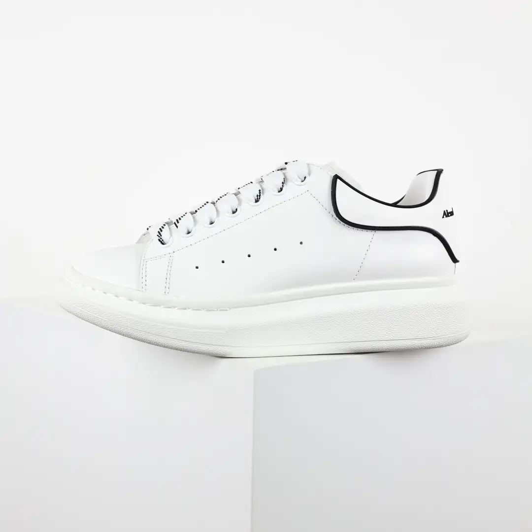 Alexander McQueen White/Black Trim Sneakers - Image 9