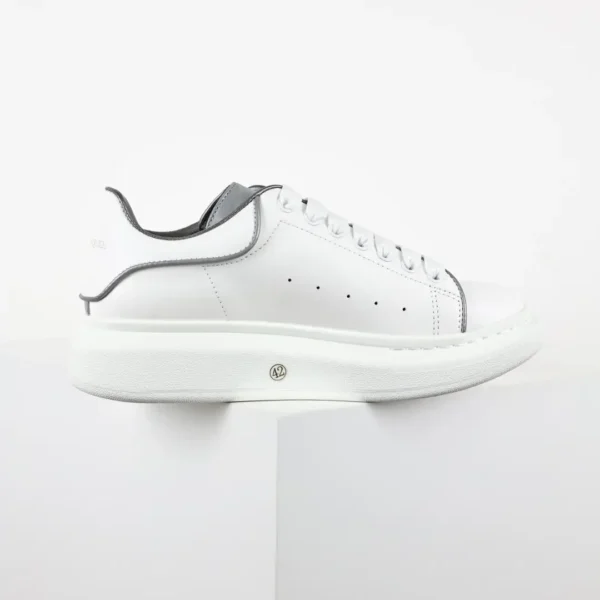 Alexander McQueen White/Grey Trim Sneakers