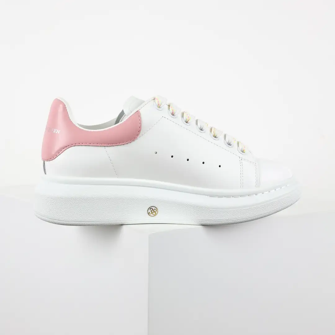 Alexander McQueen White/Light Pink Sneakers - Image 1