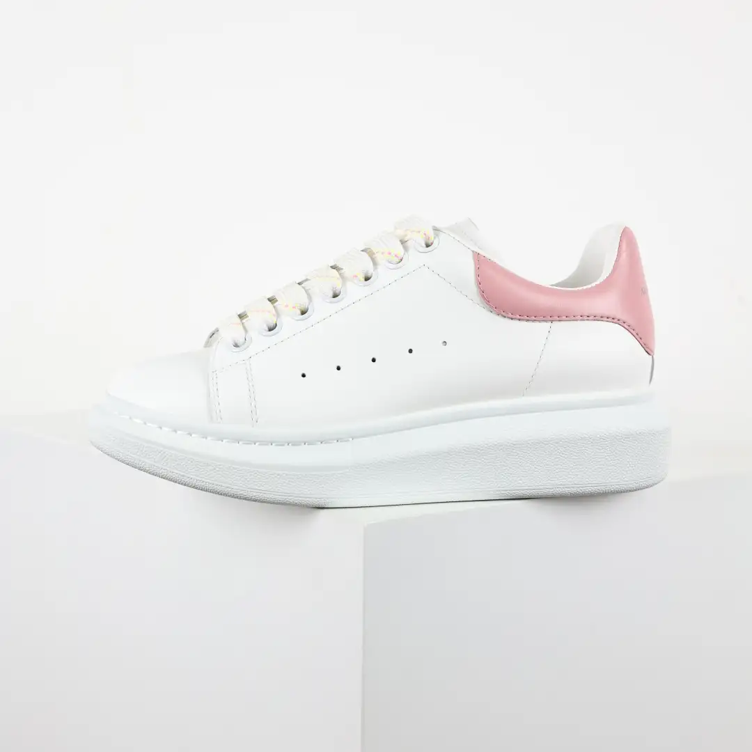 Alexander McQueen White/Light Pink Sneakers - Image 9
