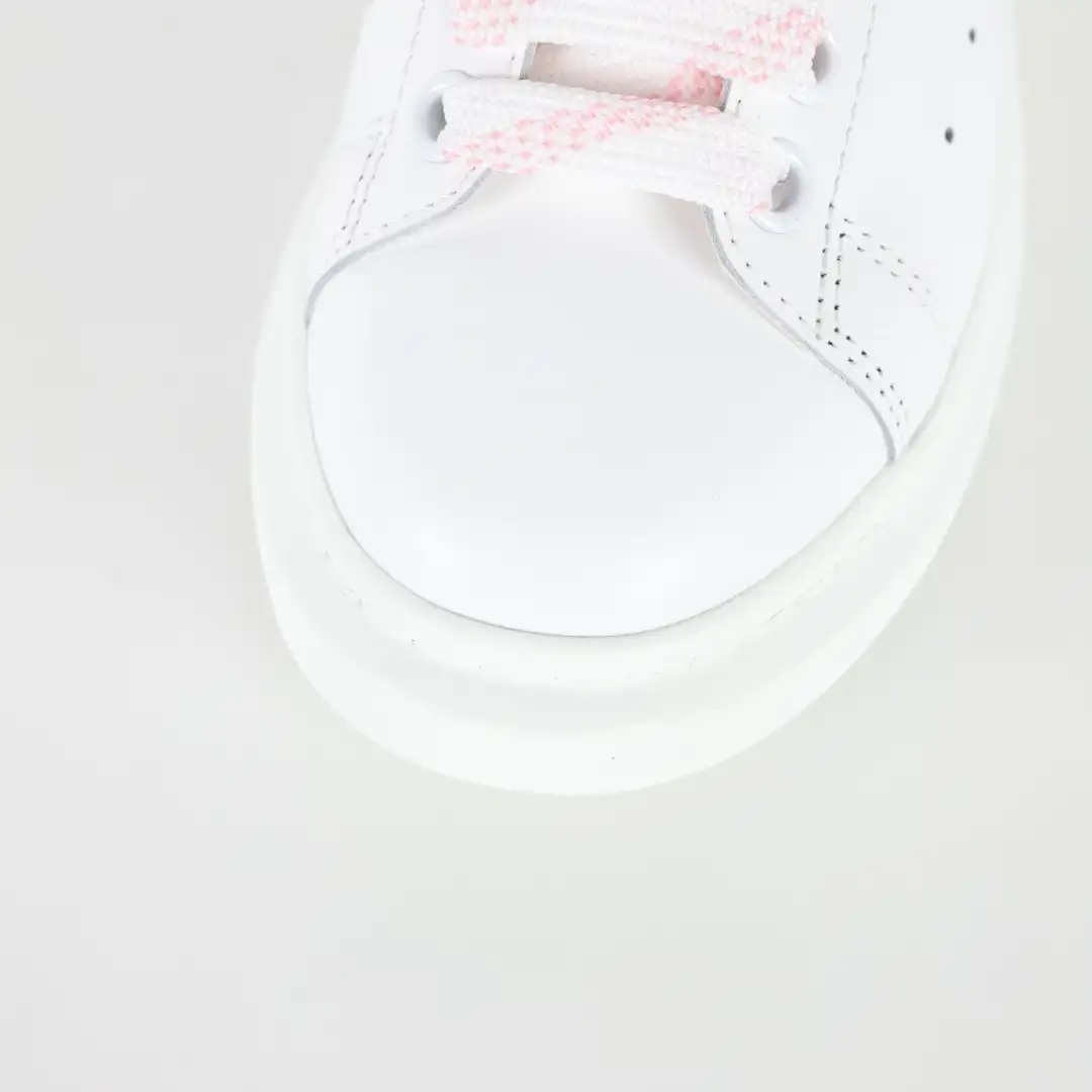 Alexander McQueen White/Crocodile Pink Sneakers - Image 9