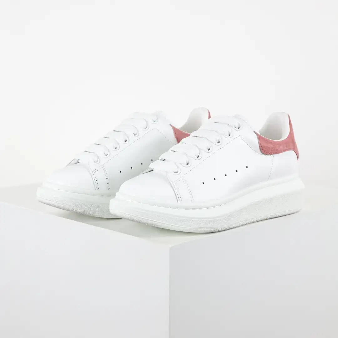 Alexander McQueen White/Dusty Pink Sneakers - Image 2