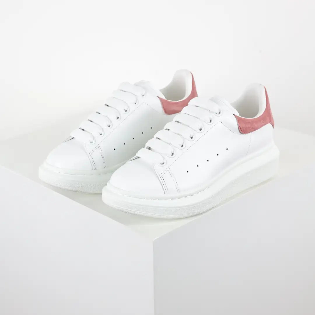 Alexander McQueen White/Dusty Pink Sneakers - Image 5