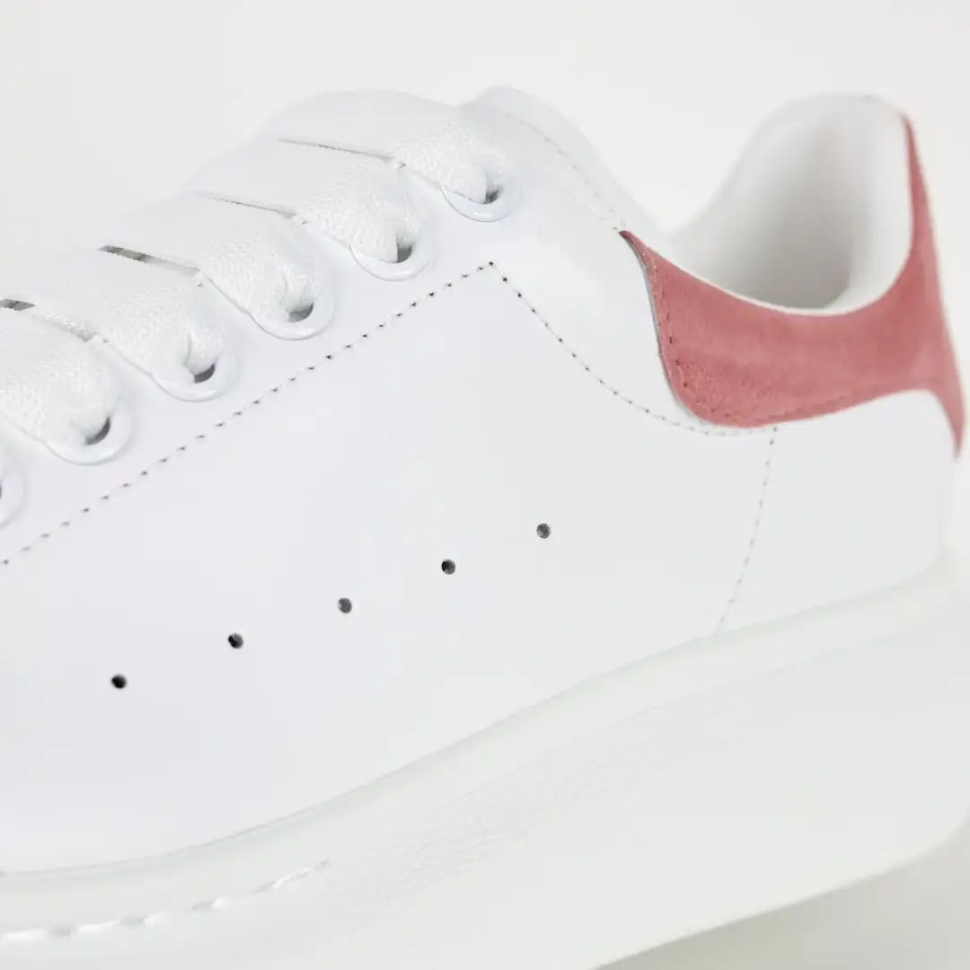 Alexander McQueen White/Dusty Pink Sneakers - Image 8