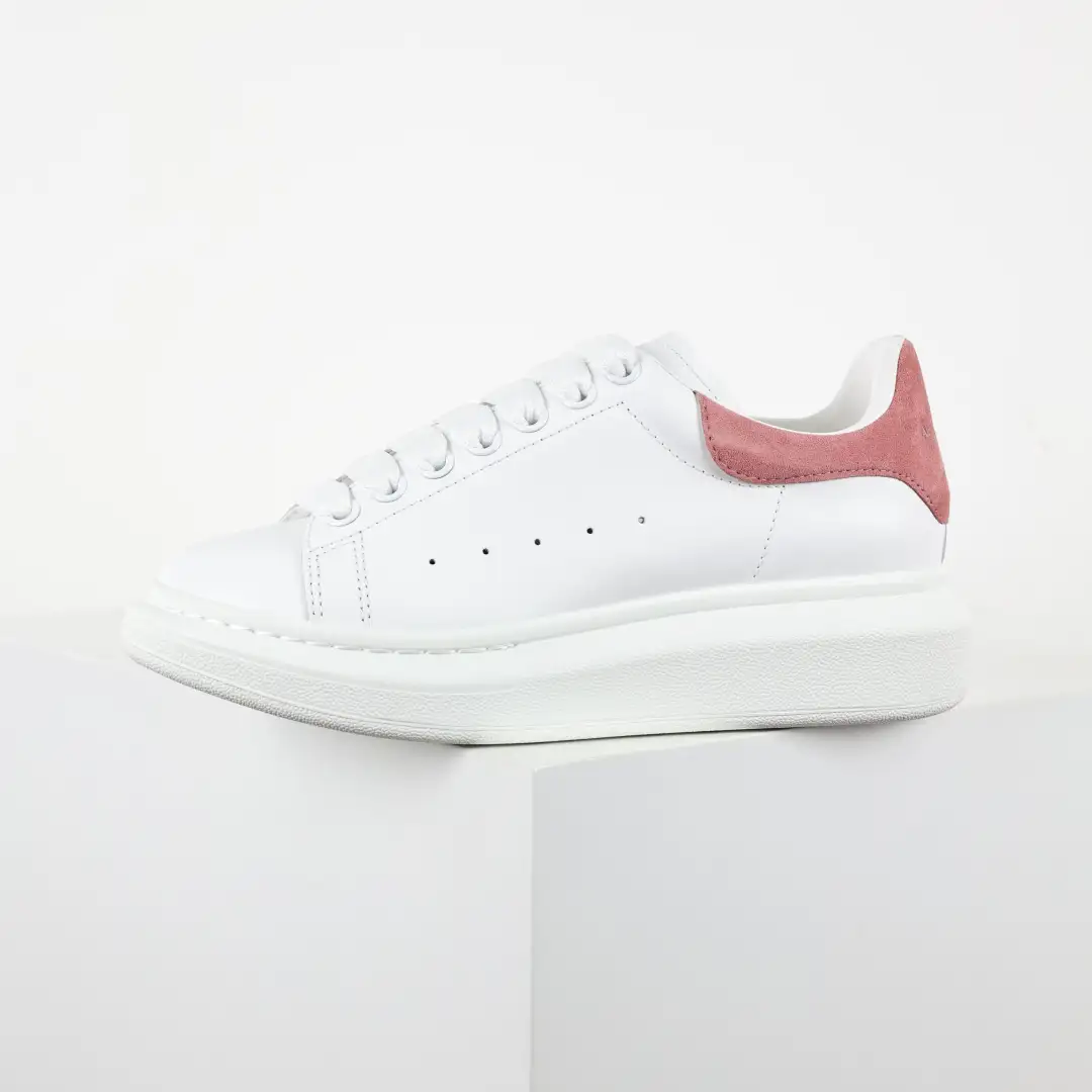 Alexander McQueen White/Dusty Pink Sneakers - Image 9