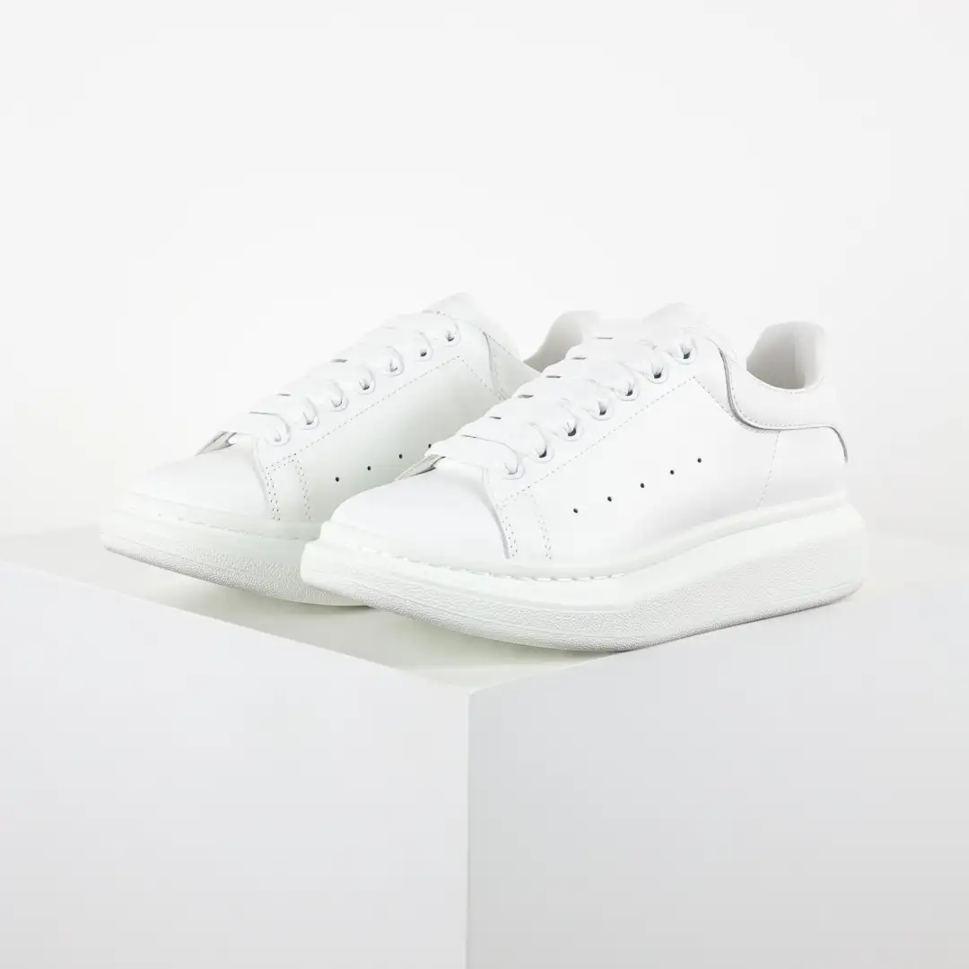 Alexander McQueen All-White Sneakers - Image 3