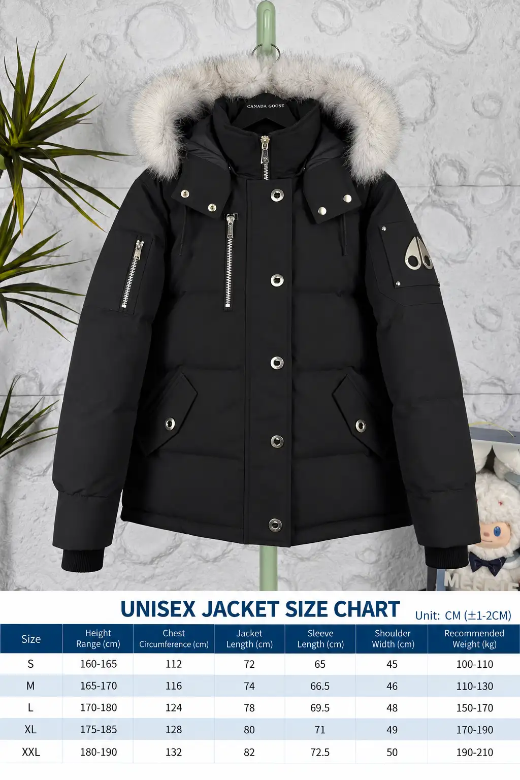 Moose Knuckles Utility Pocket Down Jacket – Black & White Fur Options - Image 2