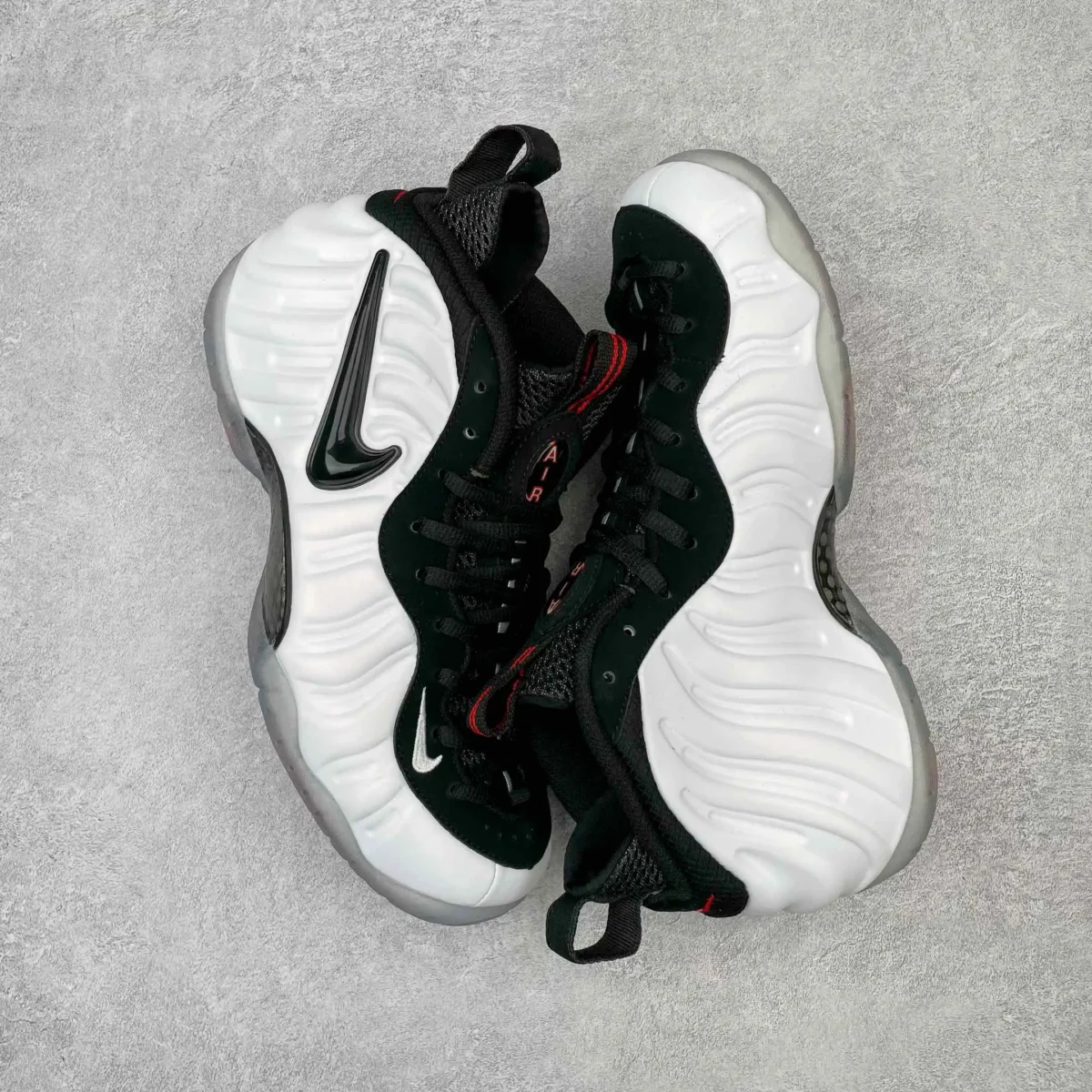 Nike White Black Foamposite Pro Sneakers - Image 6