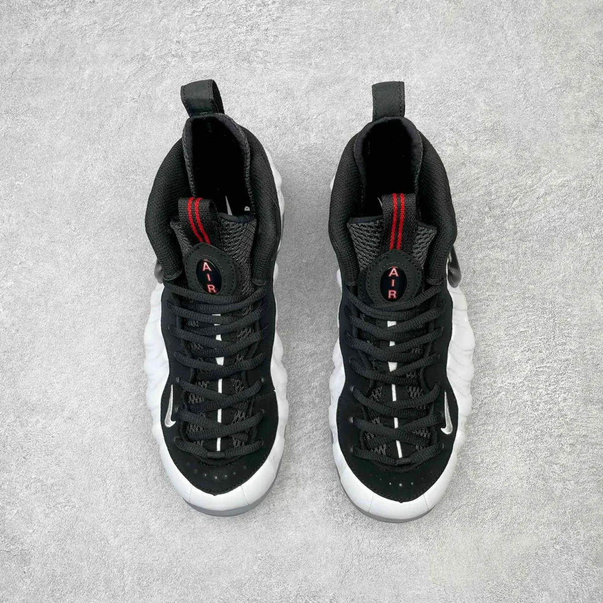 Nike White Black Foamposite Pro Sneakers - Image 7