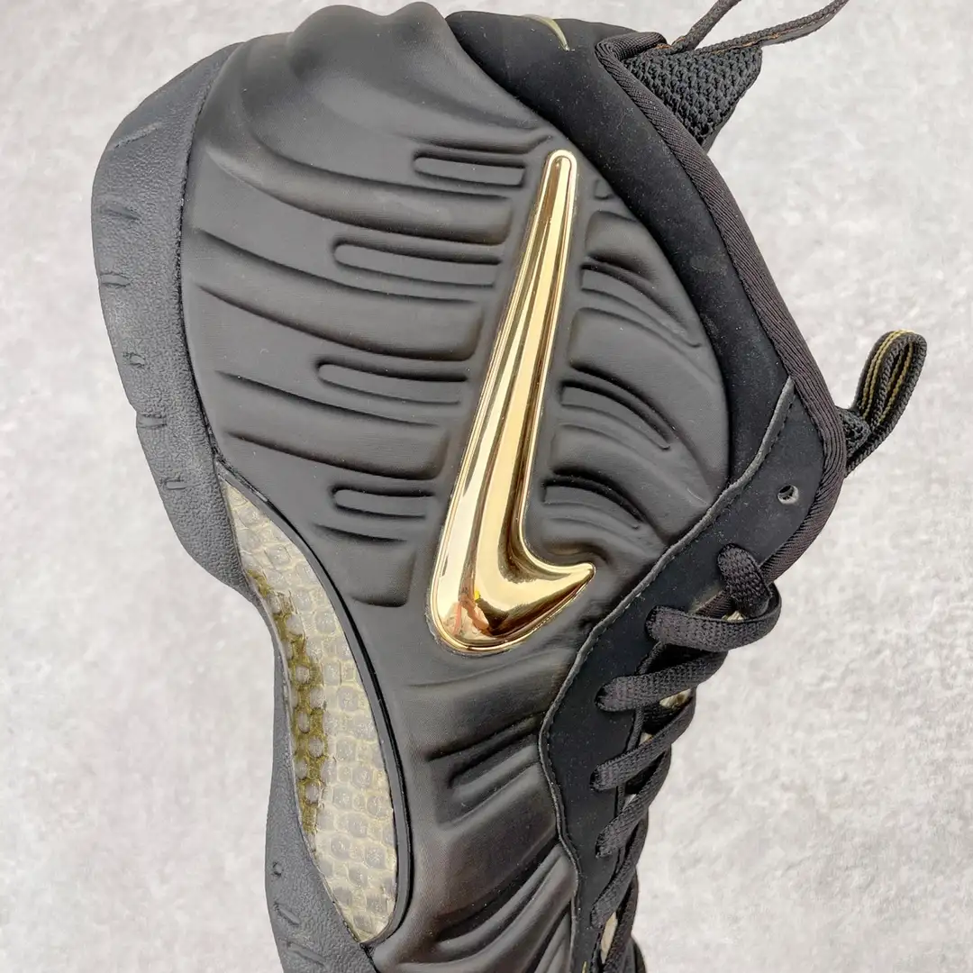 Nike Black Gold Foamposite Pro Sneakers - Image 8