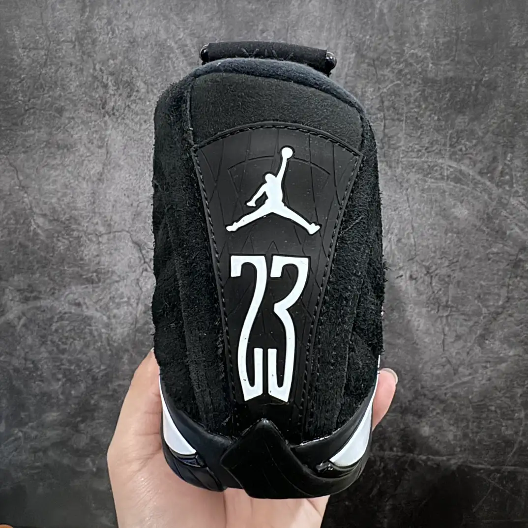 Air Jordan 14 Black White Sneakers - Image 5