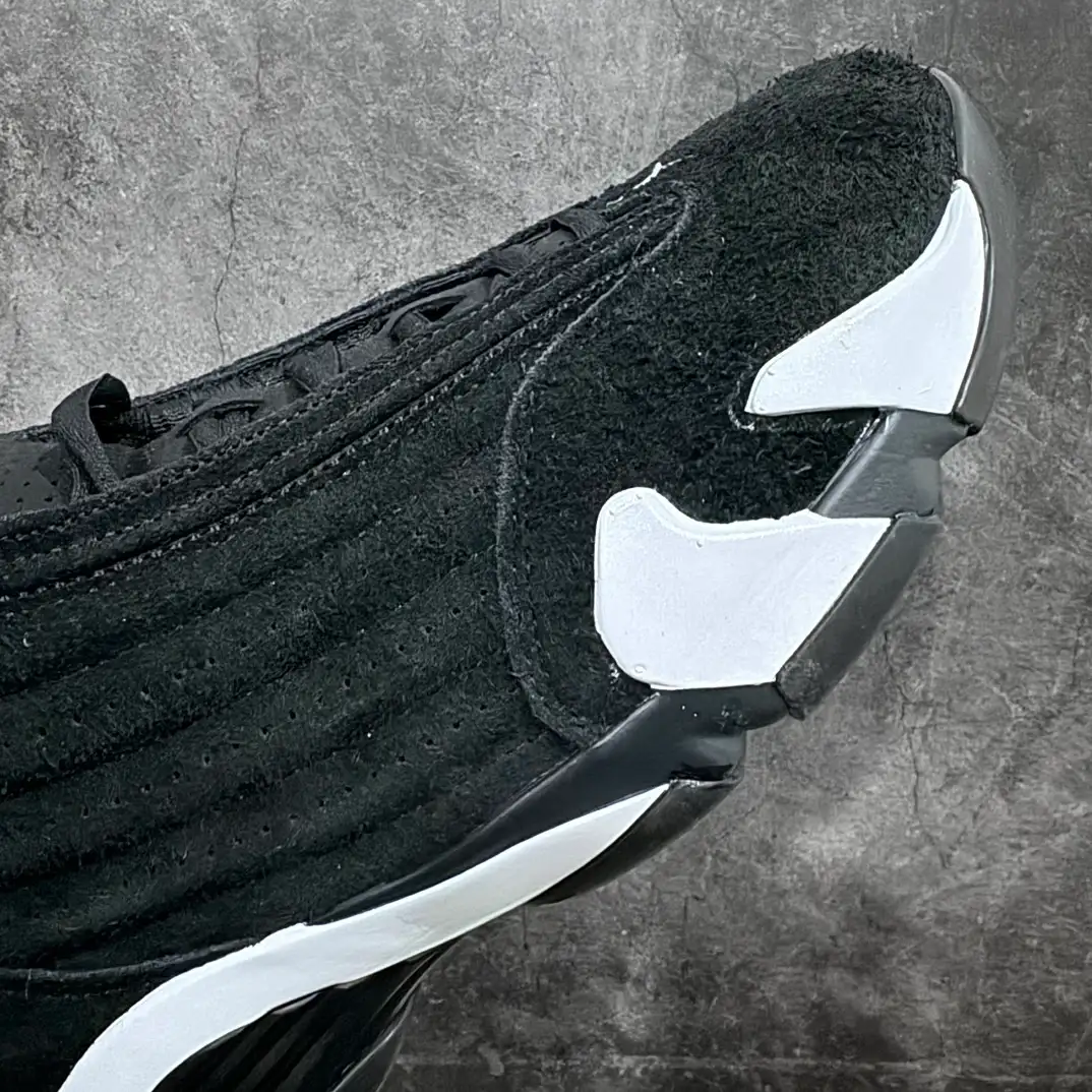 Air Jordan 14 Black White Sneakers - Image 6