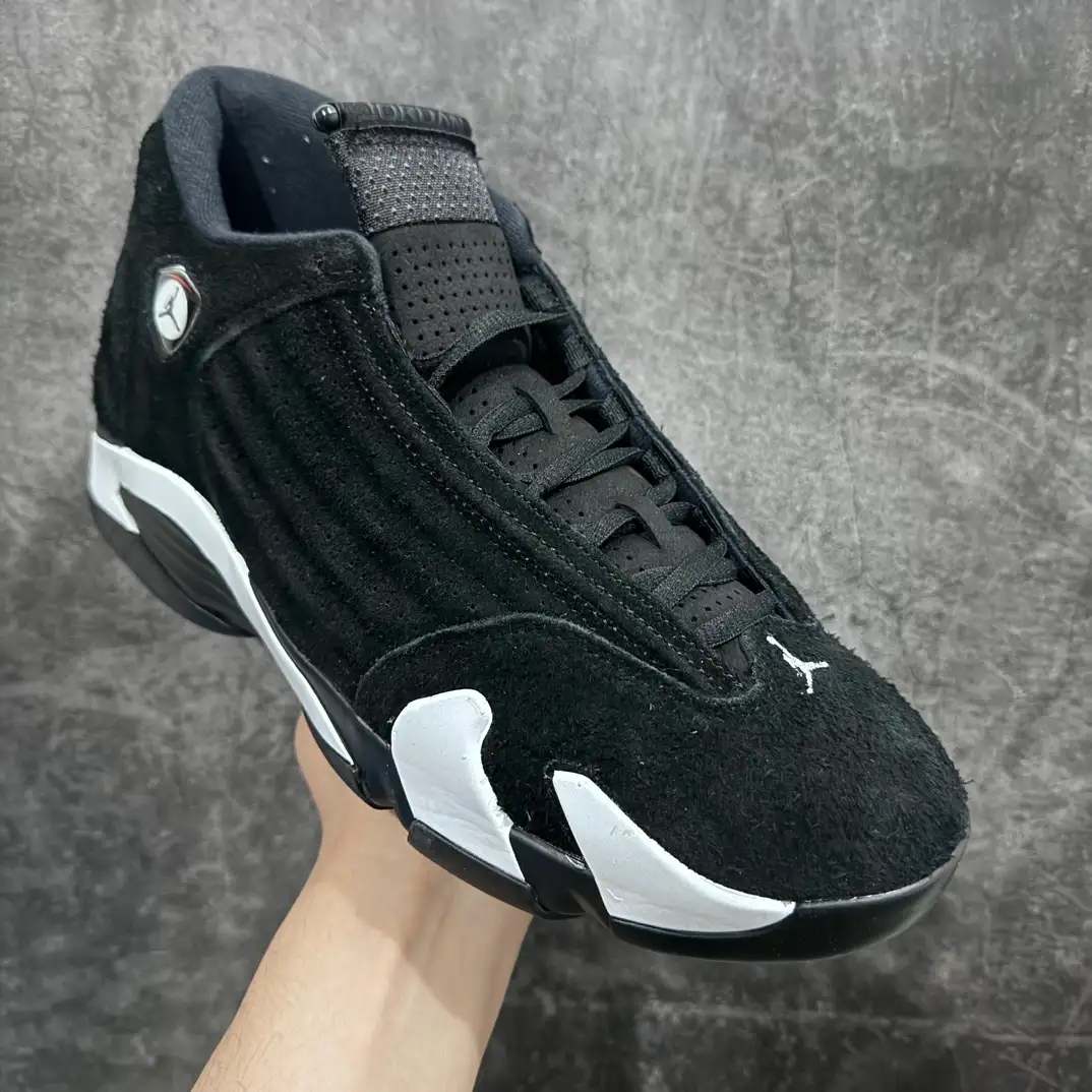 Air Jordan 14 Black White Sneakers - Image 8
