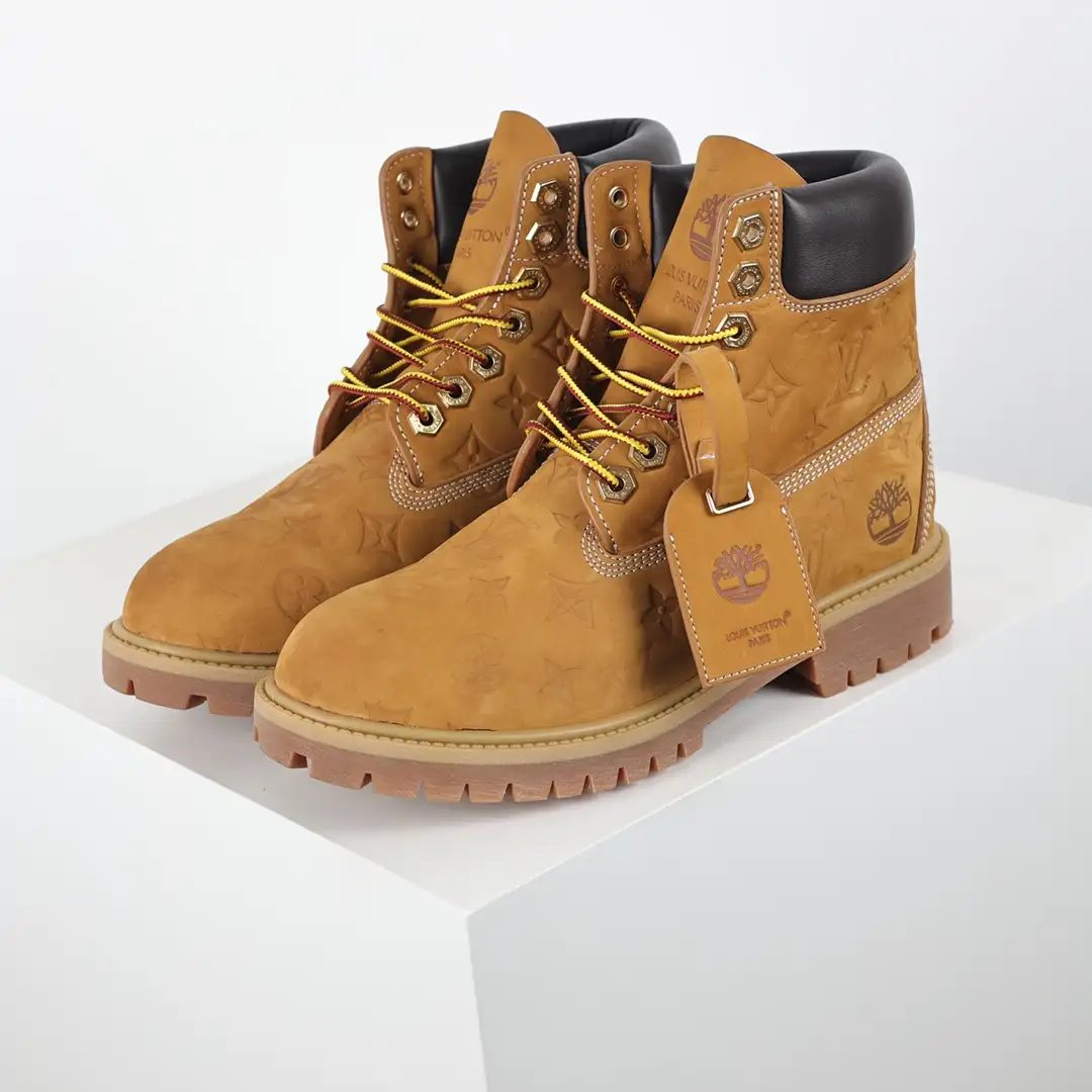 LV x Timberland Yellow Boots - Image 2