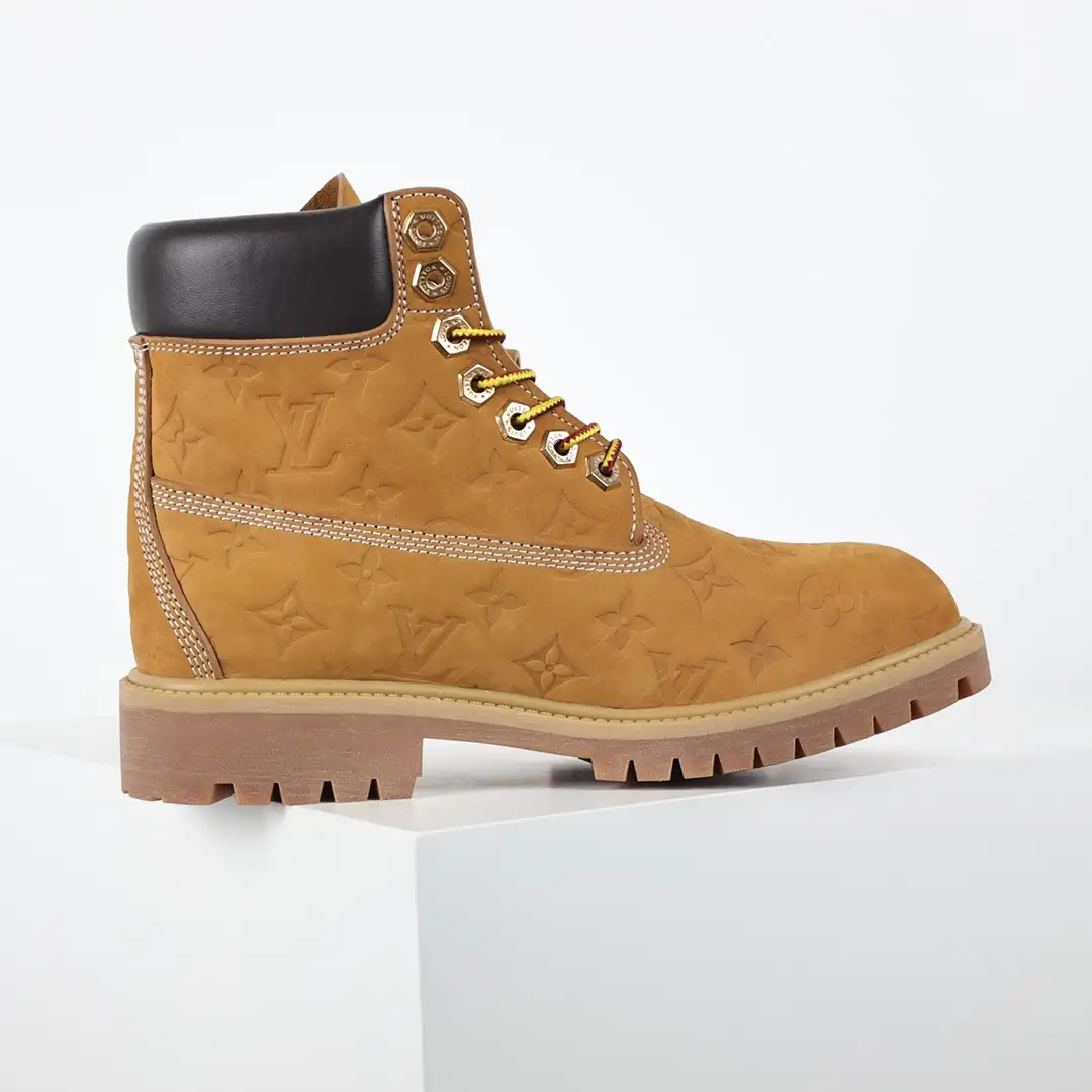 LV x Timberland Yellow Boots - Image 1