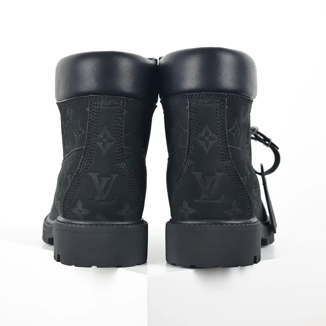 LV x Timberland Black Boots - Image 2