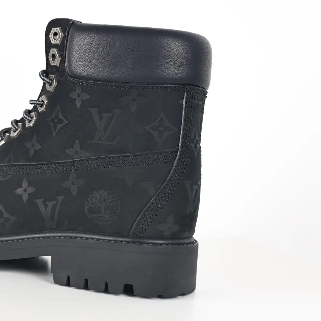LV x Timberland Black Boots - Image 3