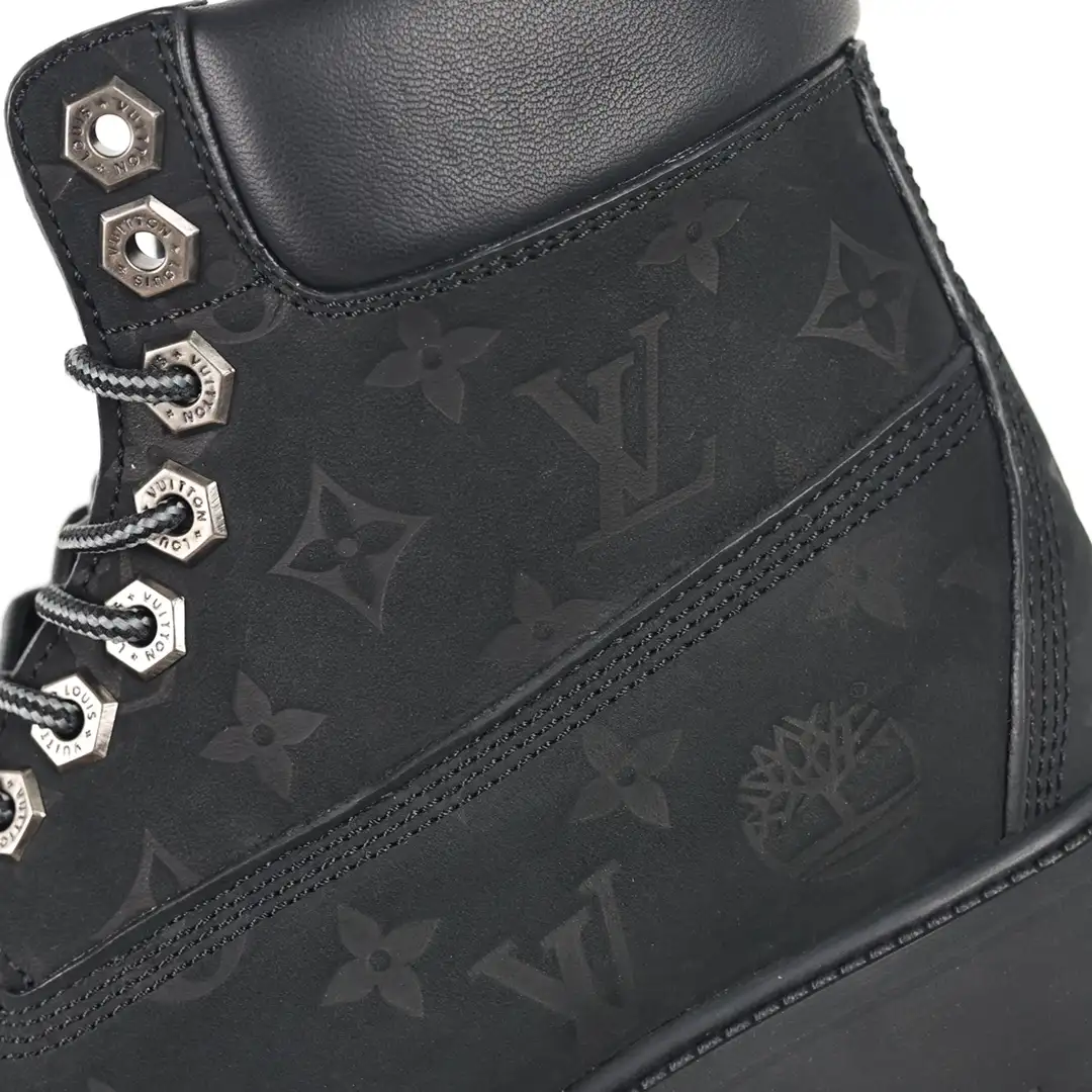 LV x Timberland Black Boots - Image 7
