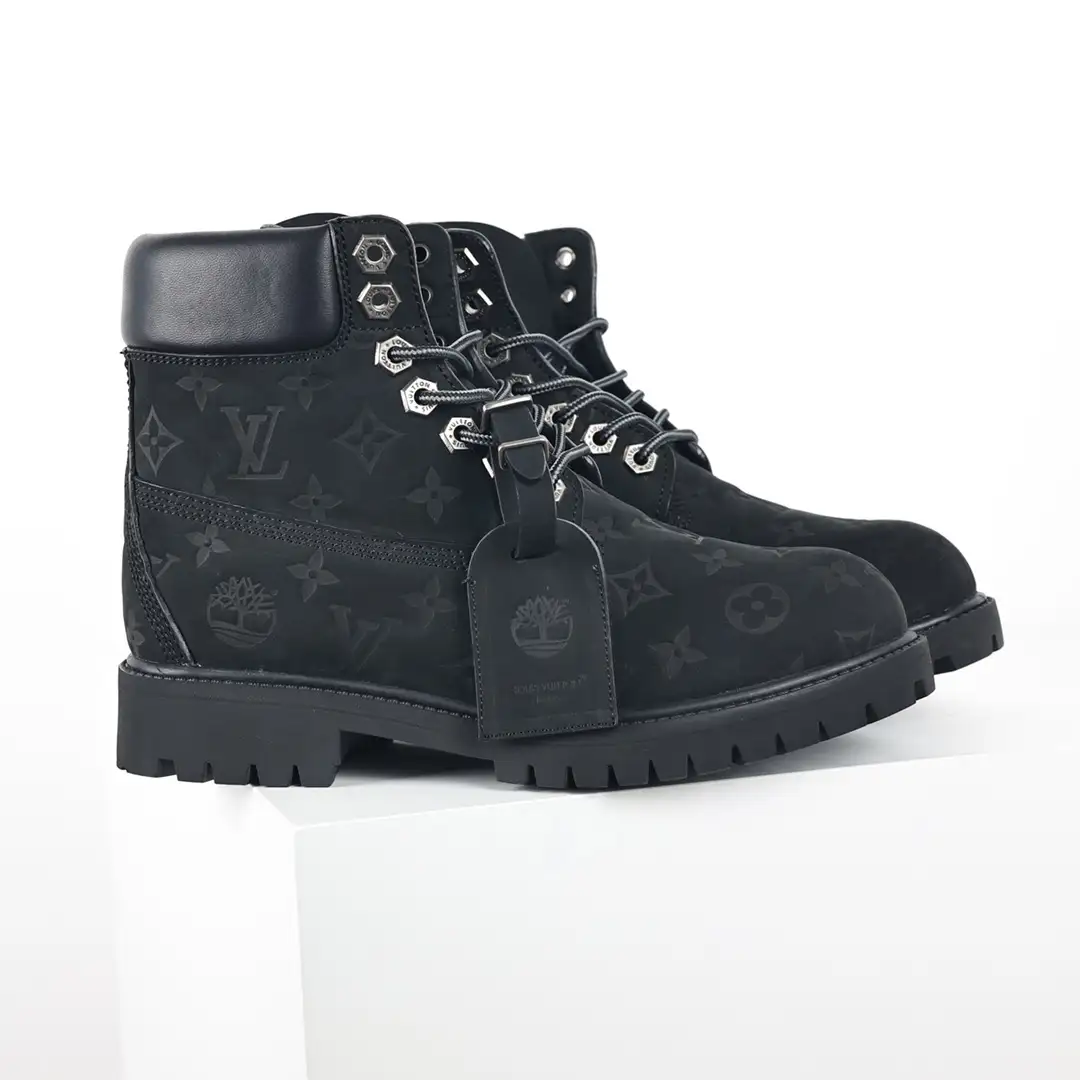 LV x Timberland Black Boots - Image 8