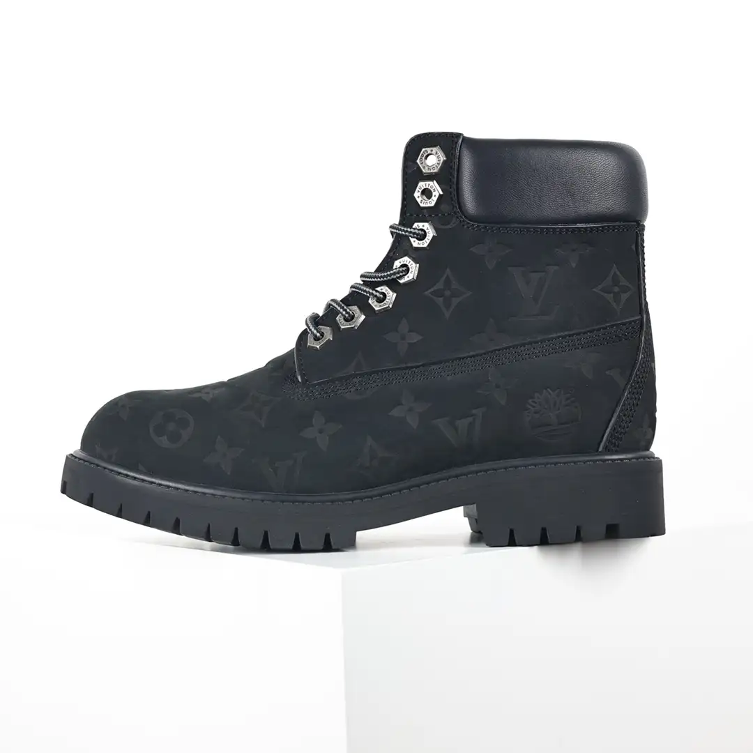 LV x Timberland Black Boots - Image 9