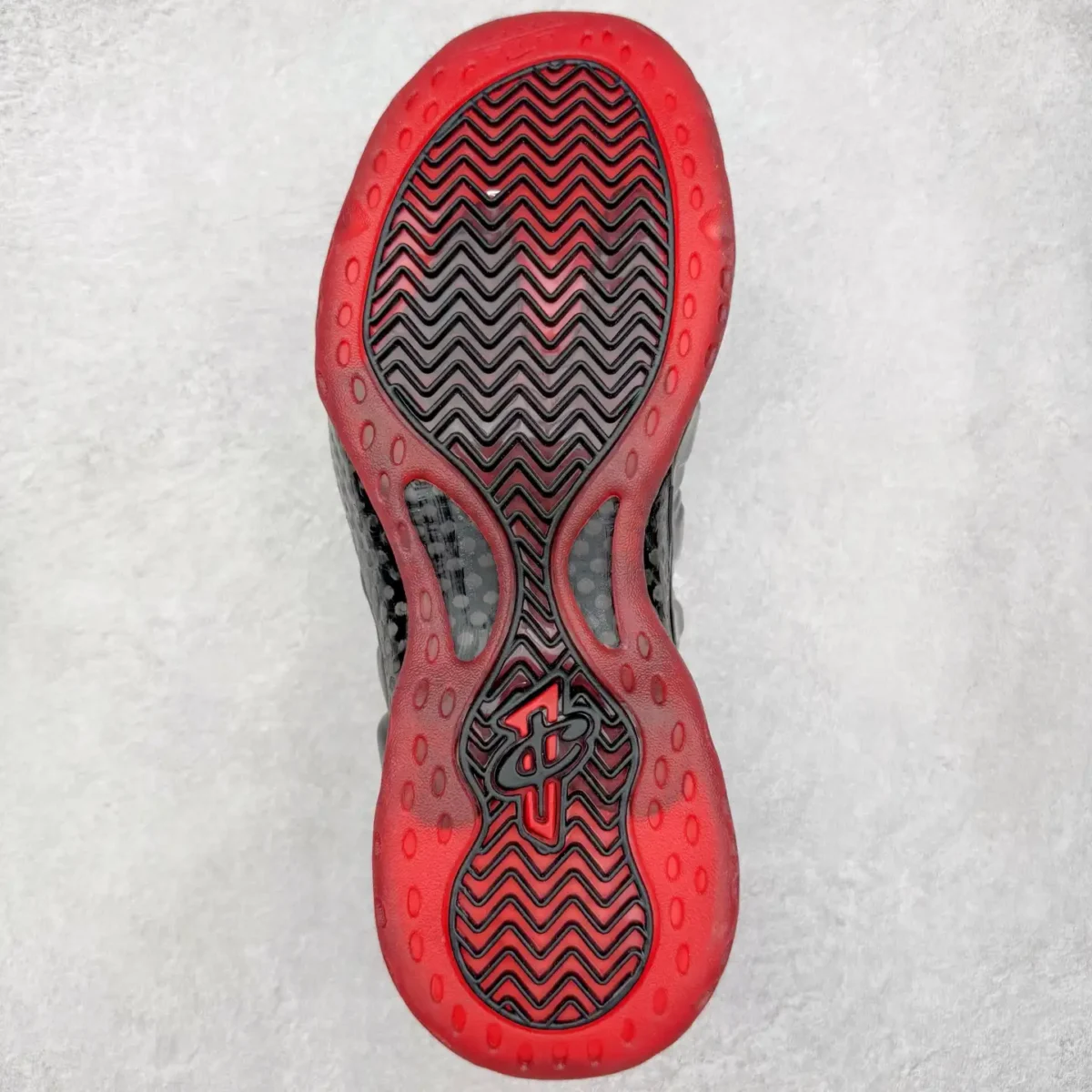 Nike Black Red Foamposite One Sneakers - Image 4