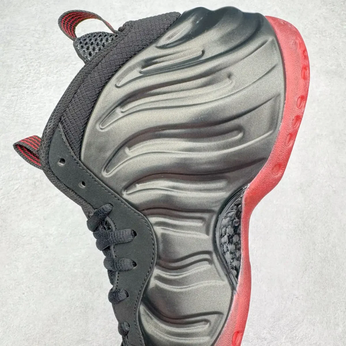 Nike Black Red Foamposite One Sneakers - Image 5