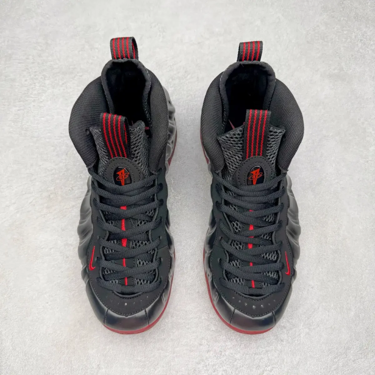 Nike Black Red Foamposite One Sneakers - Image 8