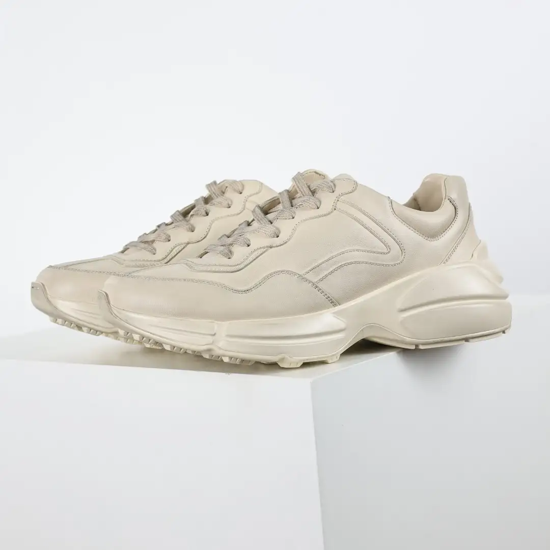 Gucci Rhyton Solid Color Distressed Chunky Sneakers - Image 2