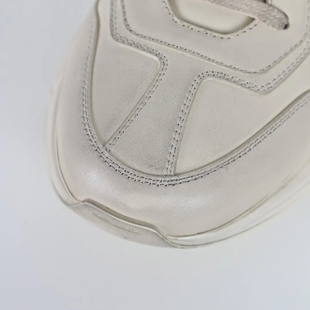 Gucci Rhyton Solid Color Distressed Chunky Sneakers - Image 5