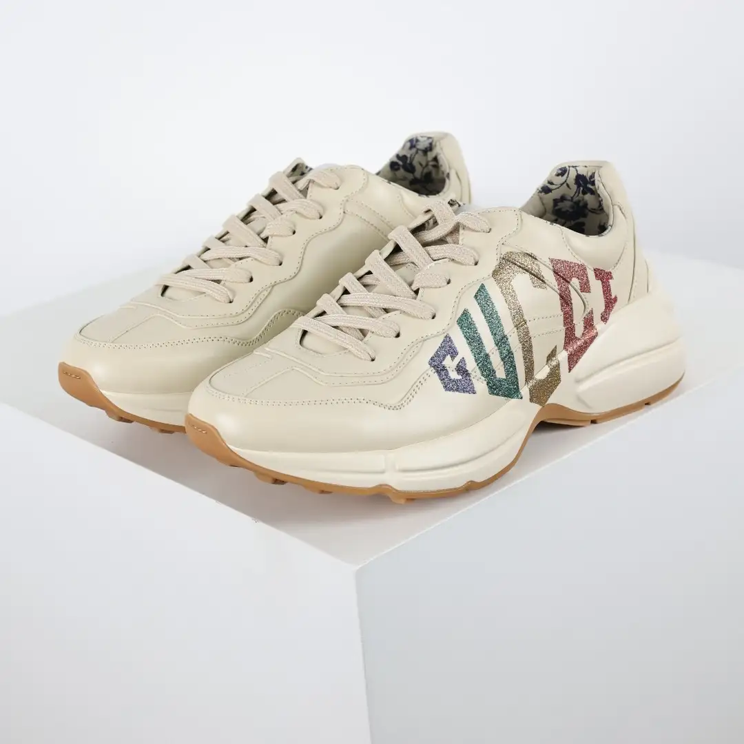 Gucci Rhyton Multicolor Logo Chunky Sneakers - Image 5