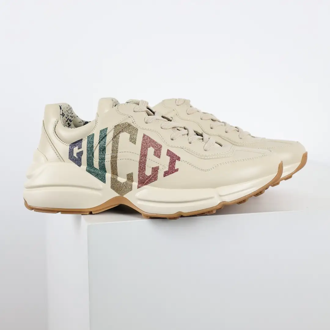 Gucci Rhyton Multicolor Logo Chunky Sneakers - Image 1