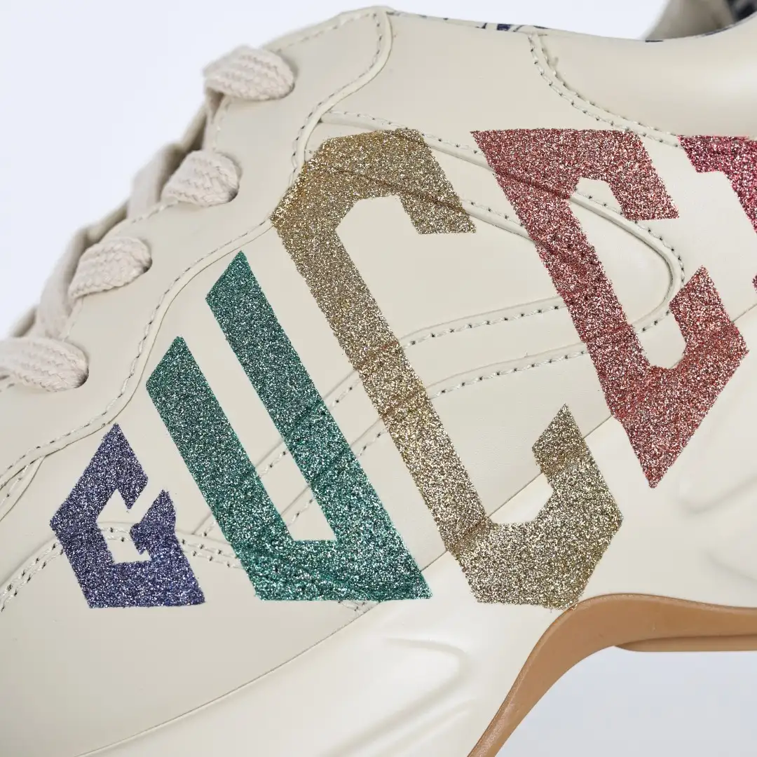 Gucci Rhyton Multicolor Logo Chunky Sneakers - Image 9