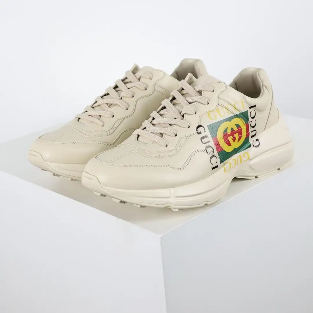 Gucci Rhyton Double G Print Chunky Sneakers - Image 3
