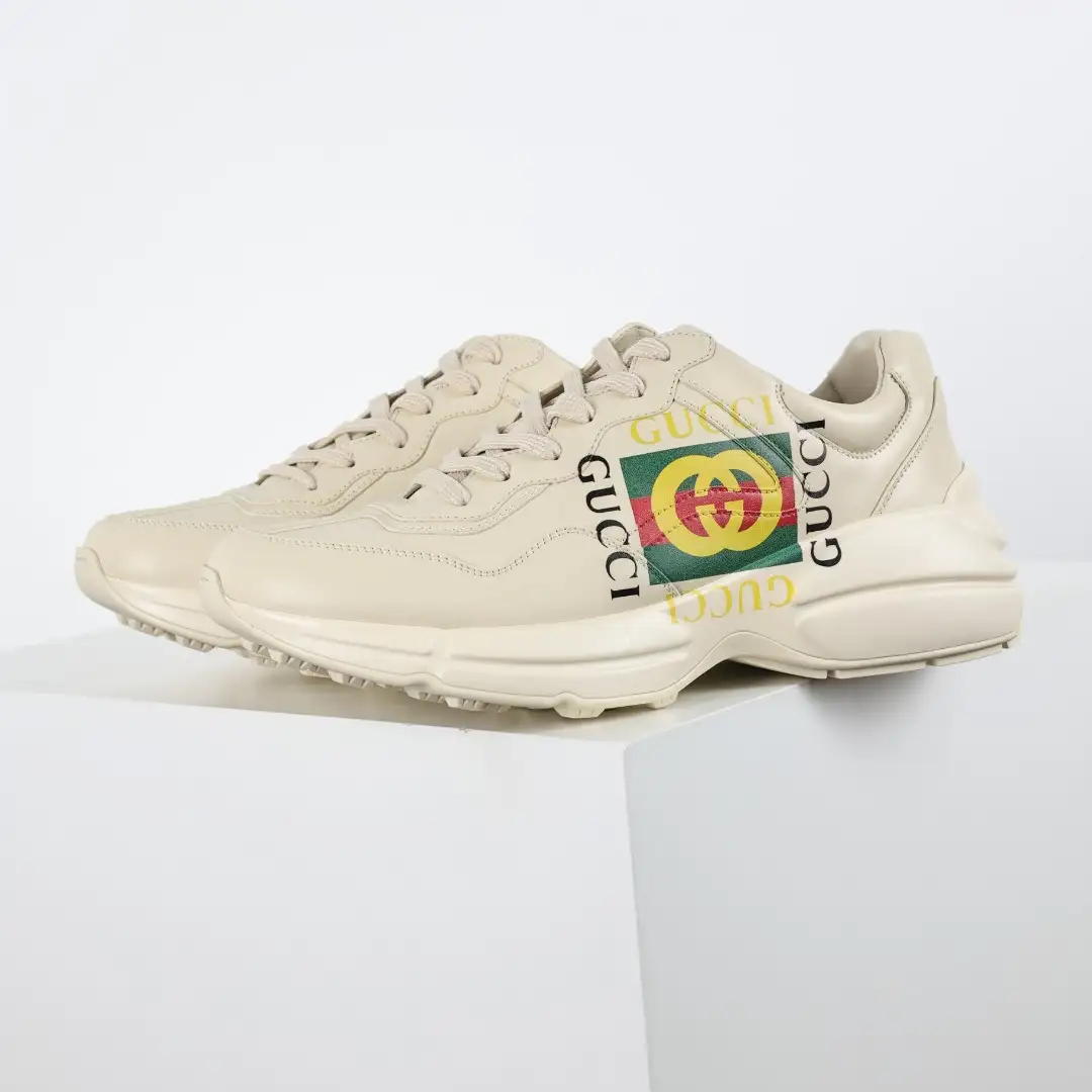 Gucci Rhyton Double G Print Chunky Sneakers - Image 2
