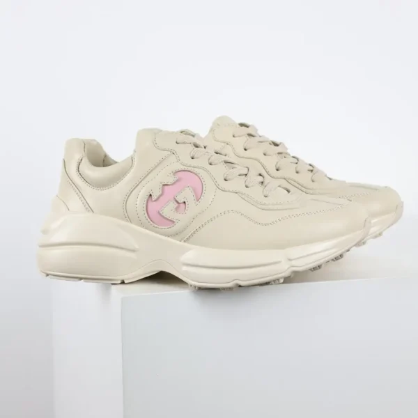 Gucci Rhyton Pink Bat Print Chunky Sneakers