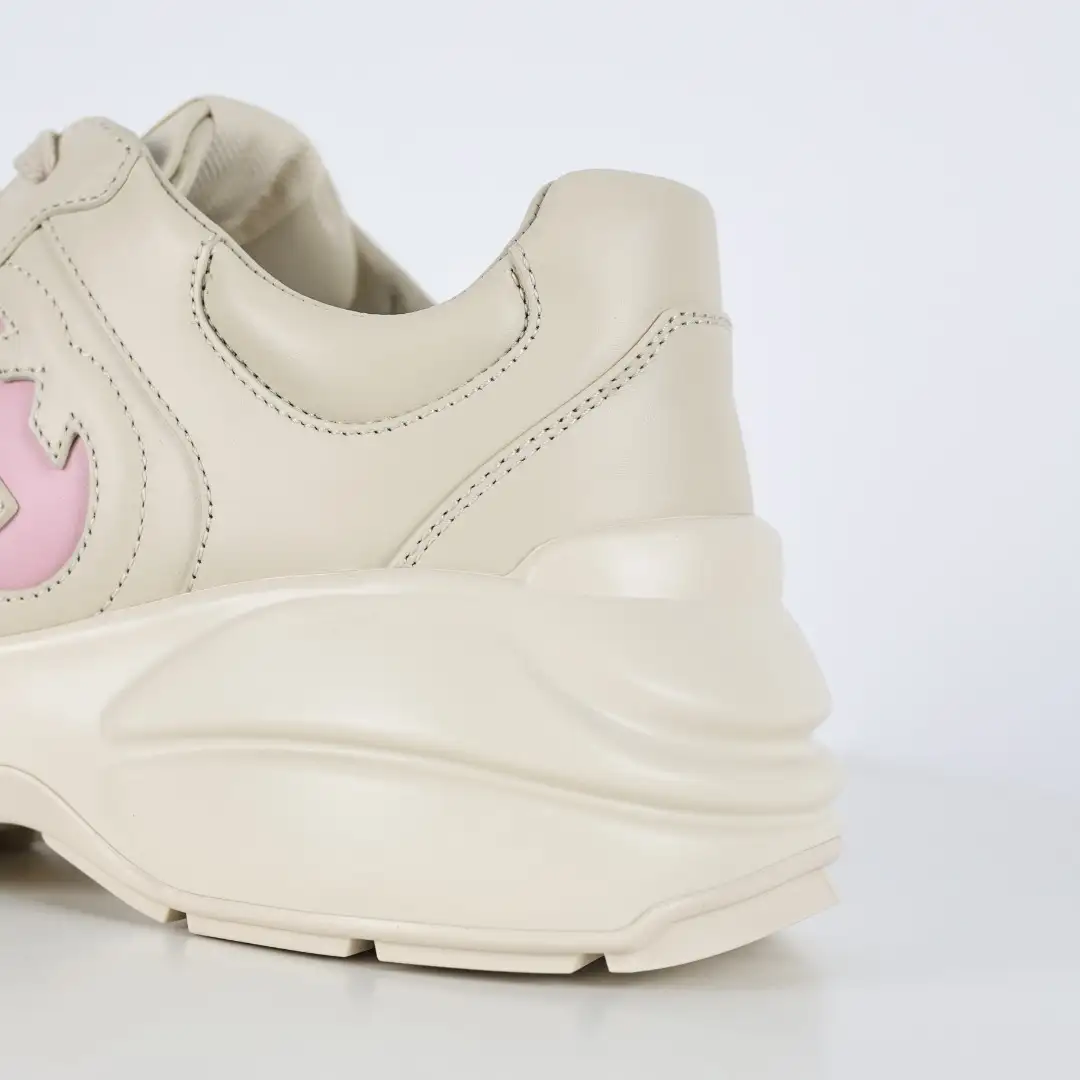 Gucci Rhyton Pink Bat Print Chunky Sneakers - Image 2
