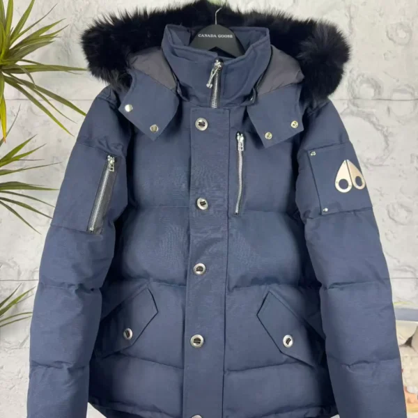 Moose Knuckles Men's Silver-Accent Down Jacket
