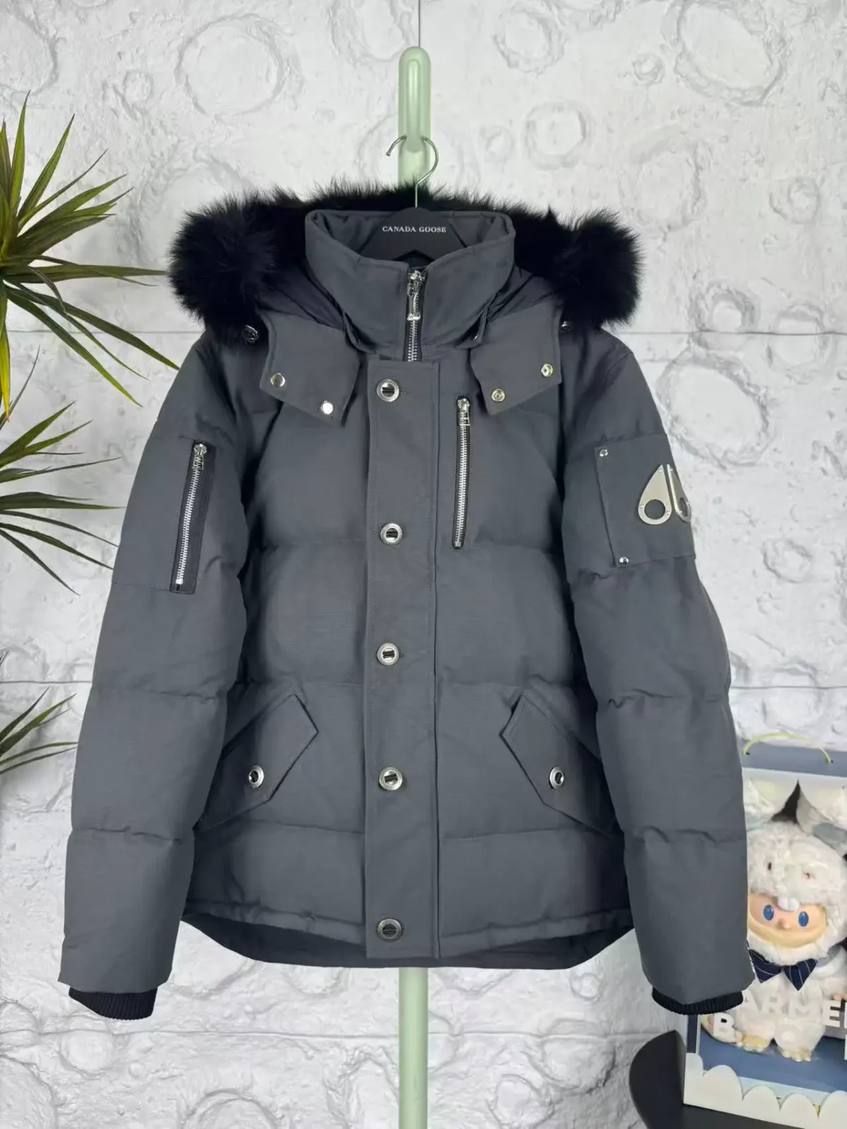 Moose Knuckles Men's Silver-Accent Down Jacket - Image 1