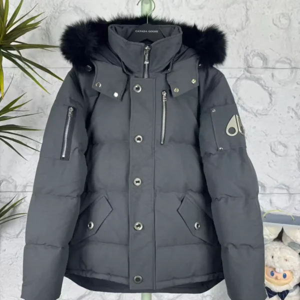 Moose Knuckles Men's Silver-Accent Down Jacket