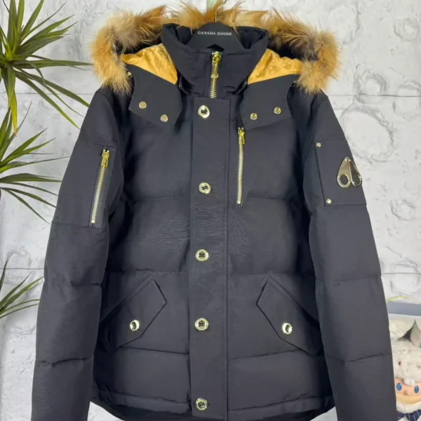 Moose Knuckles Men's Silver-Accent Down Jacket