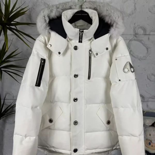 Moose Knuckles Men's Silver-Accent Down Jacket