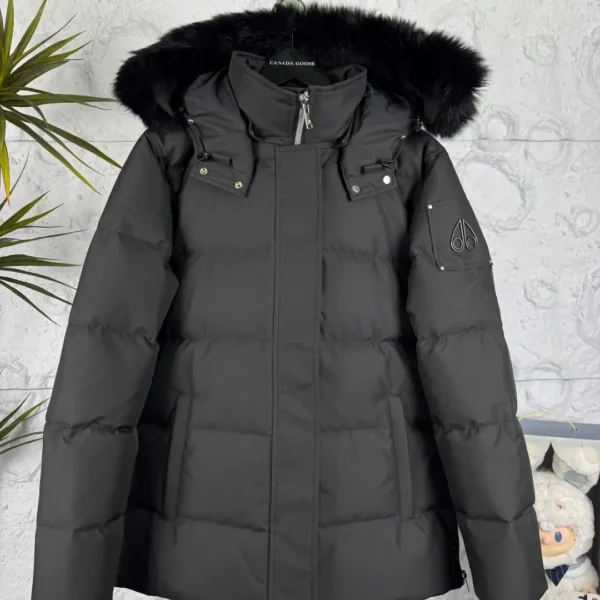 Moose Knuckles Women's Grey-Accent Lightweight Down Jacket