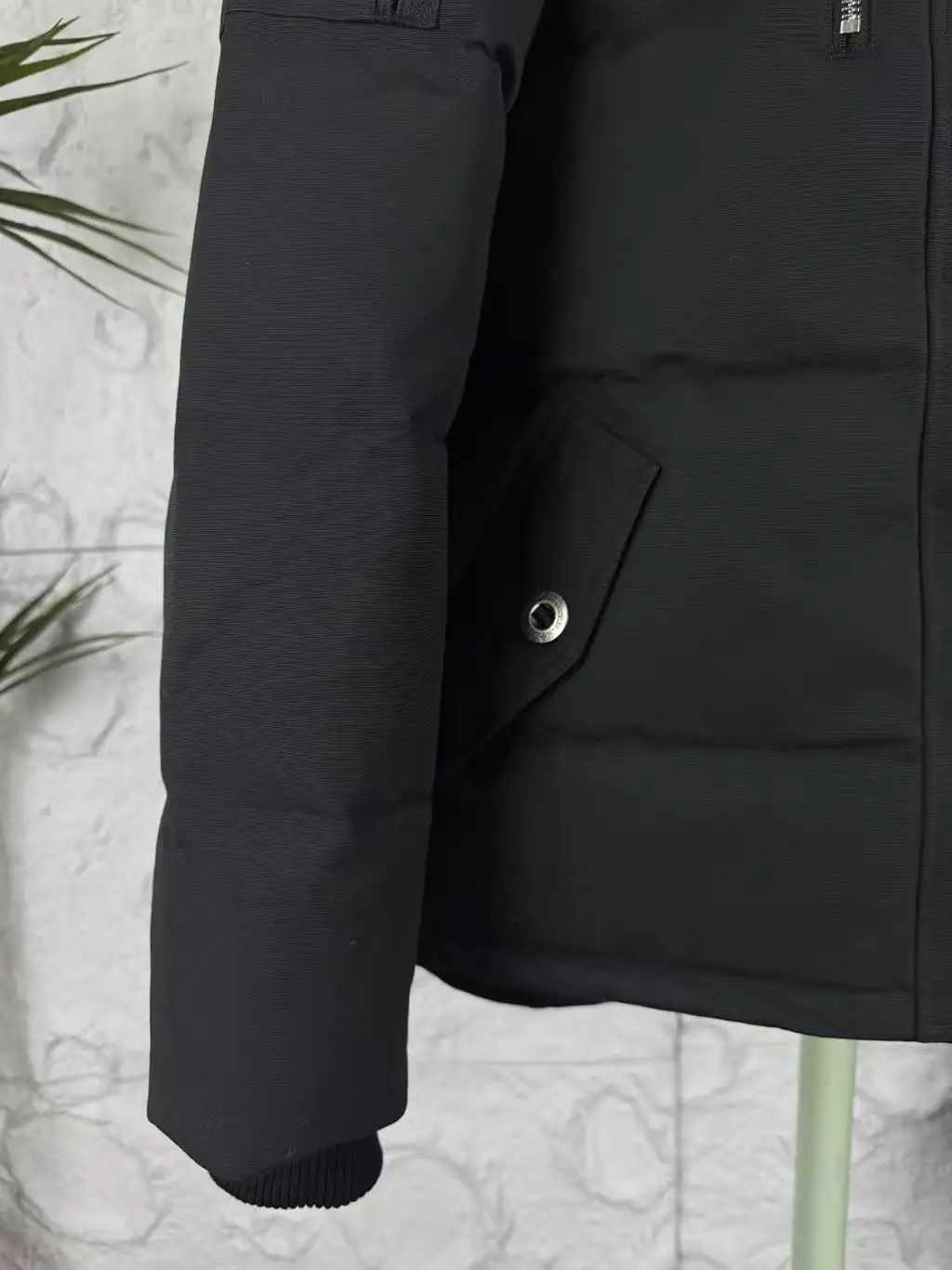 Moose Knuckles Utility Pocket Down Jacket – Black & White Fur Options - Image 6